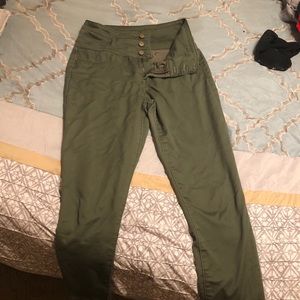 Green AND Burgundy color jeggins. Size 10